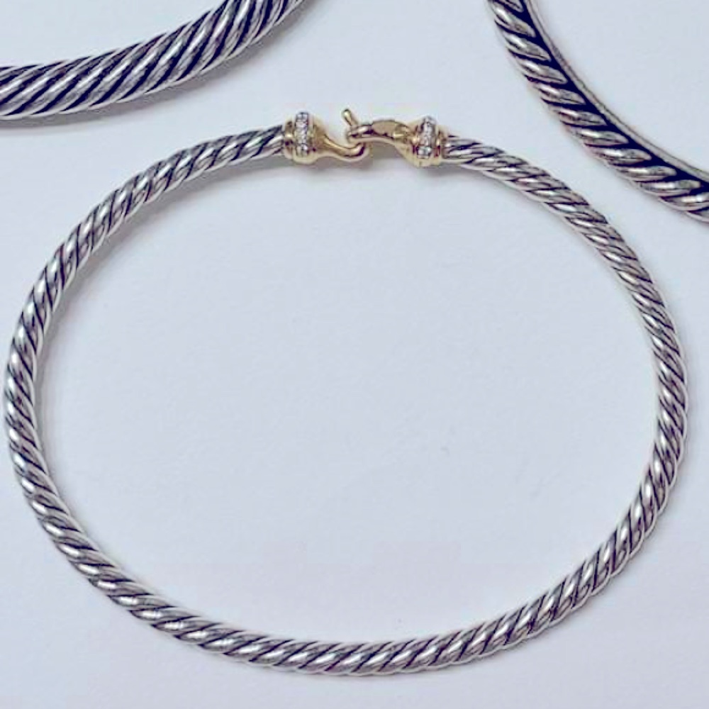 David Yurman Silver and Gold Bracelet
